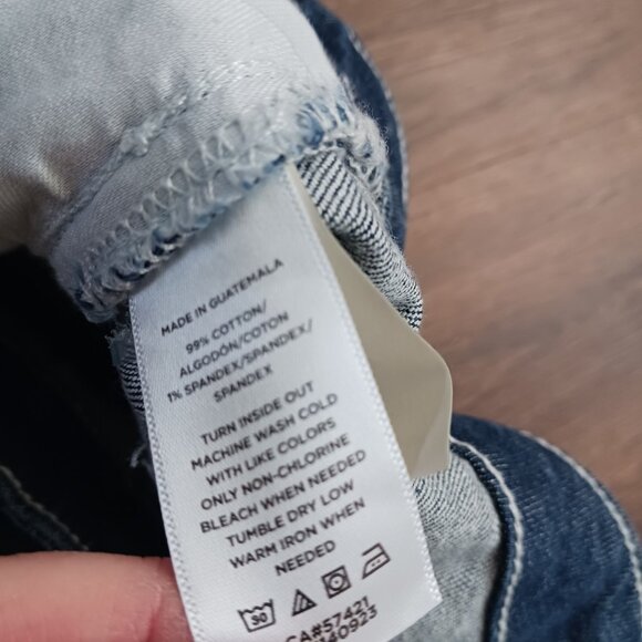 LOFT Curvy Kick Crop High Rise Sailor Denim Jeans Size 14 - Picture 5 of 8